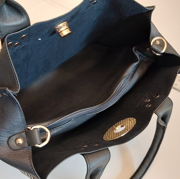 Private Label Black Studded Handbag - Picture 3 of 5